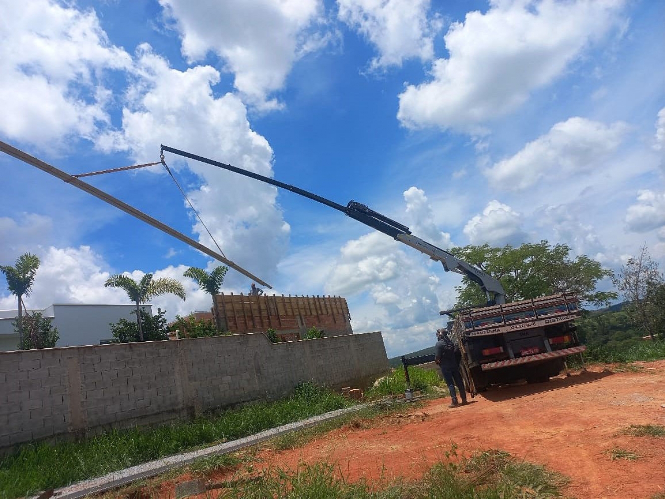 Laje protendida em obra