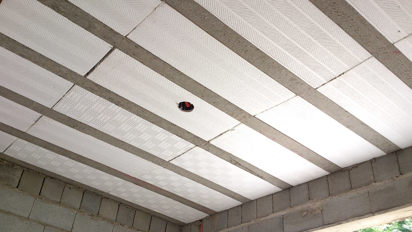 Laje protendida em obra