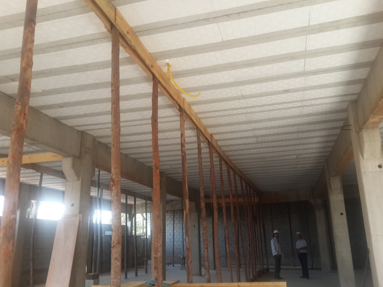 Laje protendida em obra