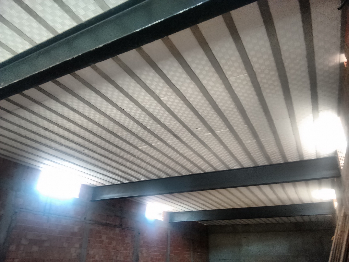 Laje protendida em obra
